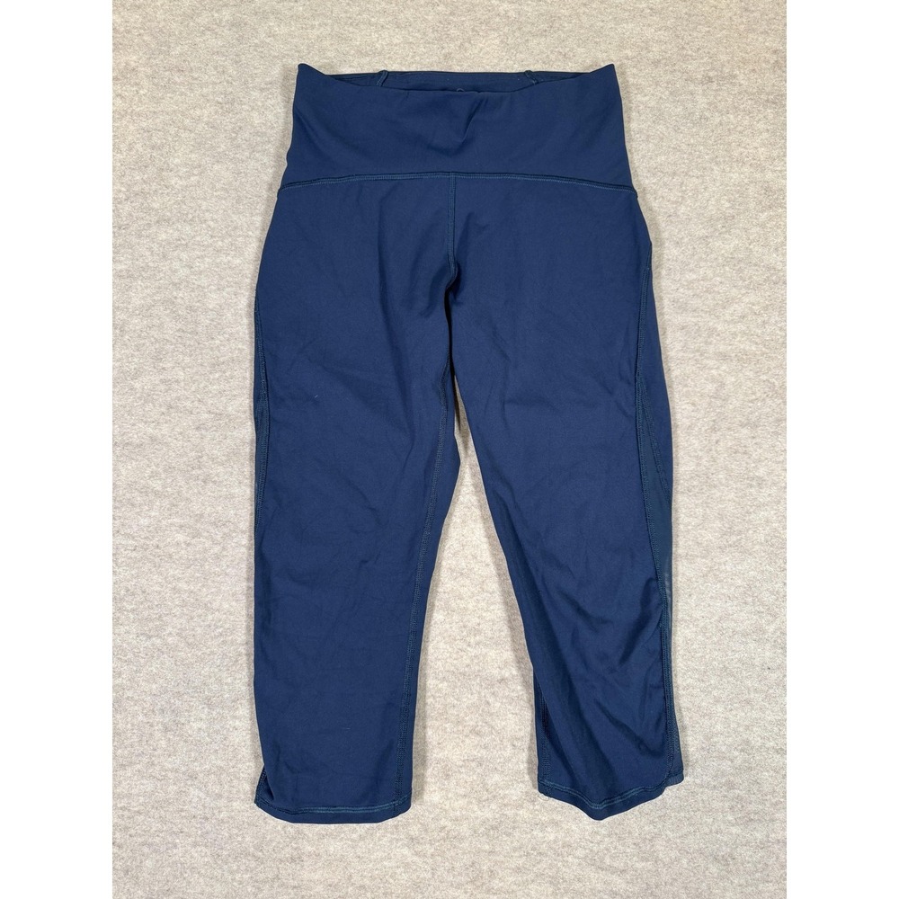 Lululemon Leggings Womens 6‎ Blue Capri High Rise Yoga Athletic Gym Stretch